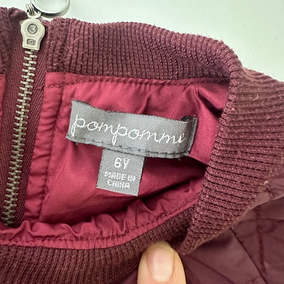 Pompomme Burgundy Quilted Jacket - Picture 6 of 11